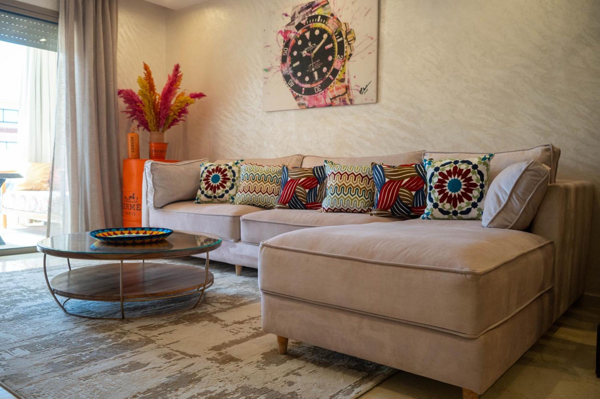 Magnifique Appartement Moderne De 2 Chambres Avec Piscine A 10 Min Du Centre De Marrakech مراكش المظهر الخارجي الصورة