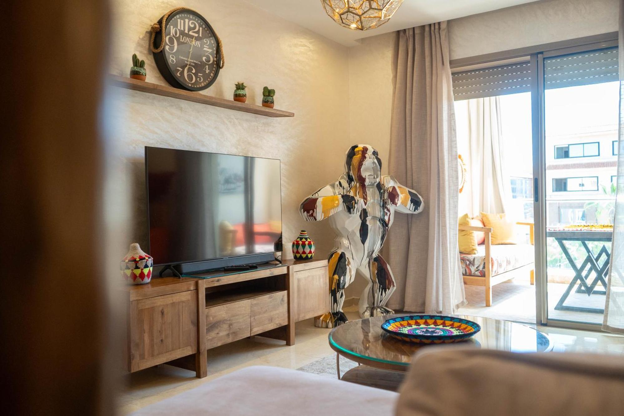 Magnifique Appartement Moderne De 2 Chambres Avec Piscine A 10 Min Du Centre De Marrakech مراكش المظهر الخارجي الصورة