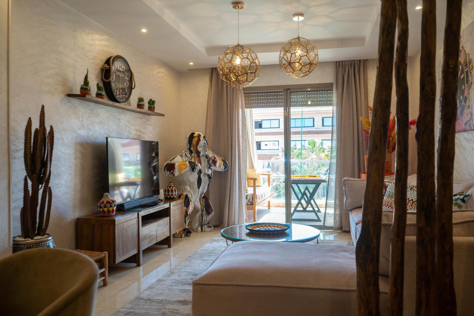 Magnifique Appartement Moderne De 2 Chambres Avec Piscine A 10 Min Du Centre De Marrakech مراكش المظهر الخارجي الصورة