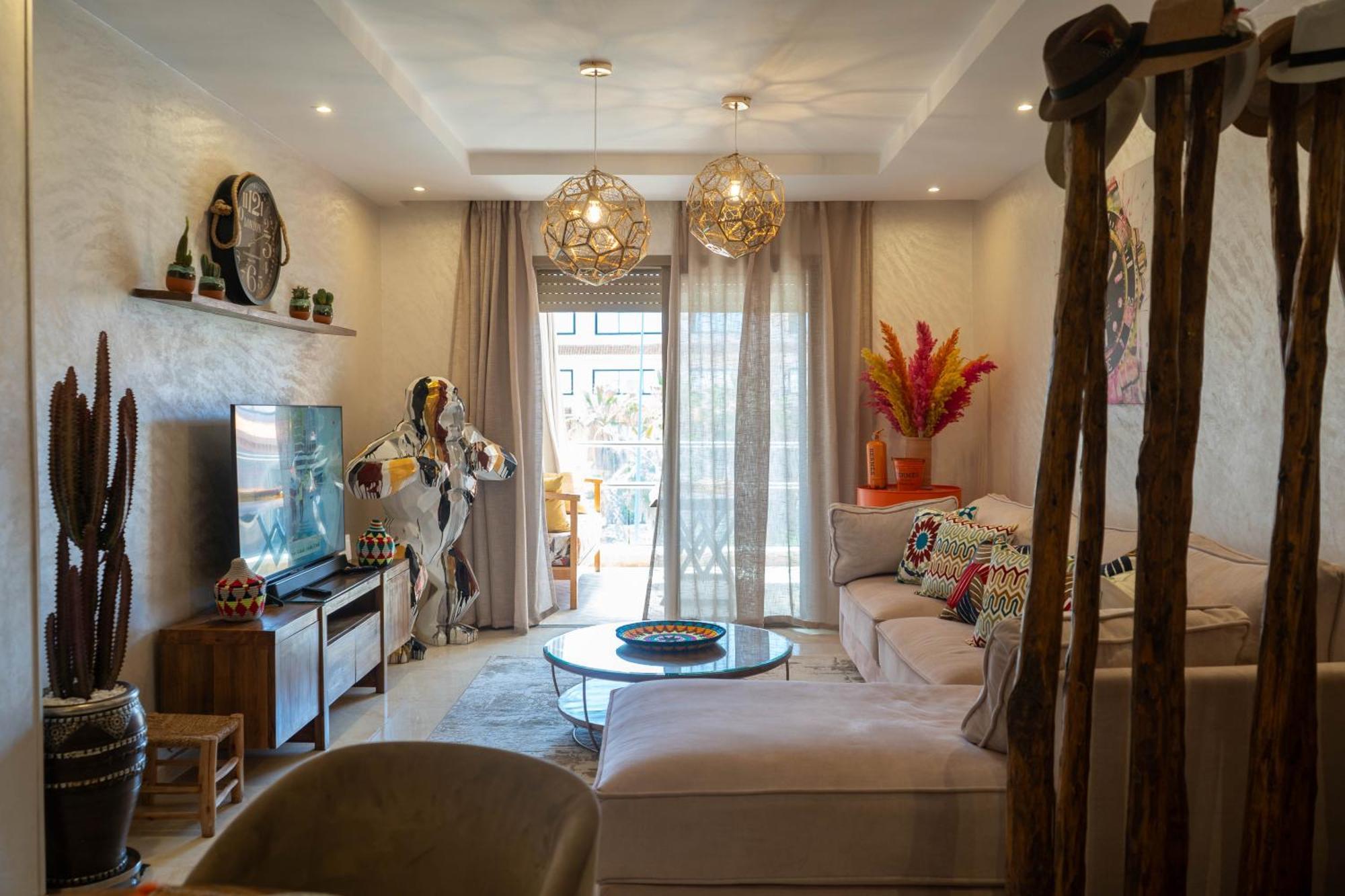 Magnifique Appartement Moderne De 2 Chambres Avec Piscine A 10 Min Du Centre De Marrakech مراكش المظهر الخارجي الصورة